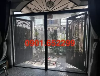 Thi công cửa lưới chống muỗi tại khu dân cư Bửu Long