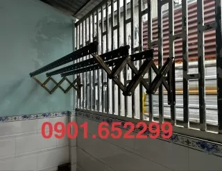 Thi công ,lắp đặt giàn phơi gắn tường tại Bến Gỗ