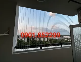 Lắp đặt lưới an toàn ban công khu dân cư Bửu Long