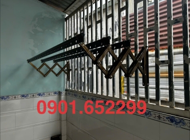  Thi công ,lắp đặt giàn phơi gắn tường tại Bến Gỗ