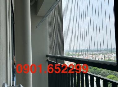  Thi công lưới an toàn ban công tại Aqua City Long Hưng