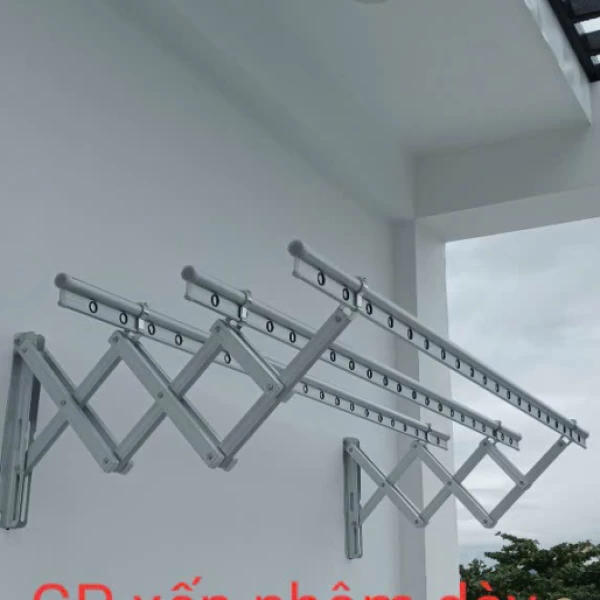 GIÀN PHƠI XẾP NHÔM DÀY TAY ĐÔI