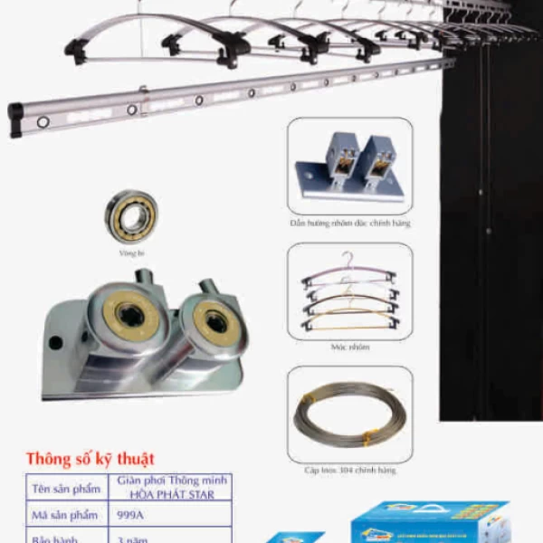 Giàn Phơi Gắn Trần Hòa Phát 999A
