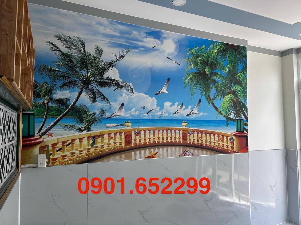 Dán tranh tường Đồng Nai thi công tại nhà theo yêu cầu