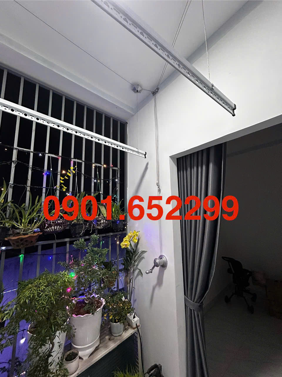 Giàn phơi gắn trần cho nhà cải tạo