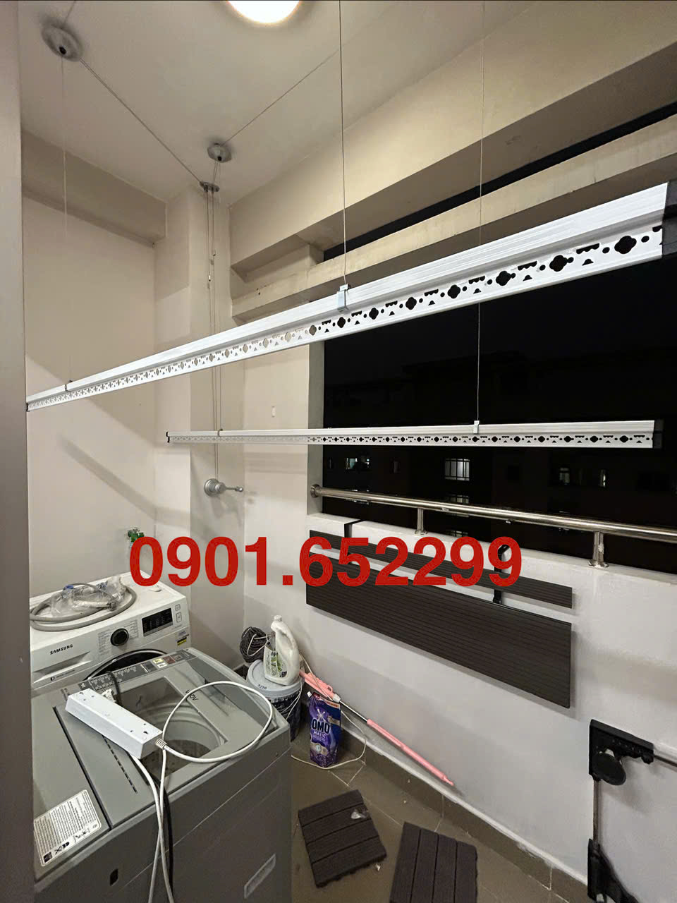 Lắp đặt giàn phơi gắn trần chung cư A1/A2