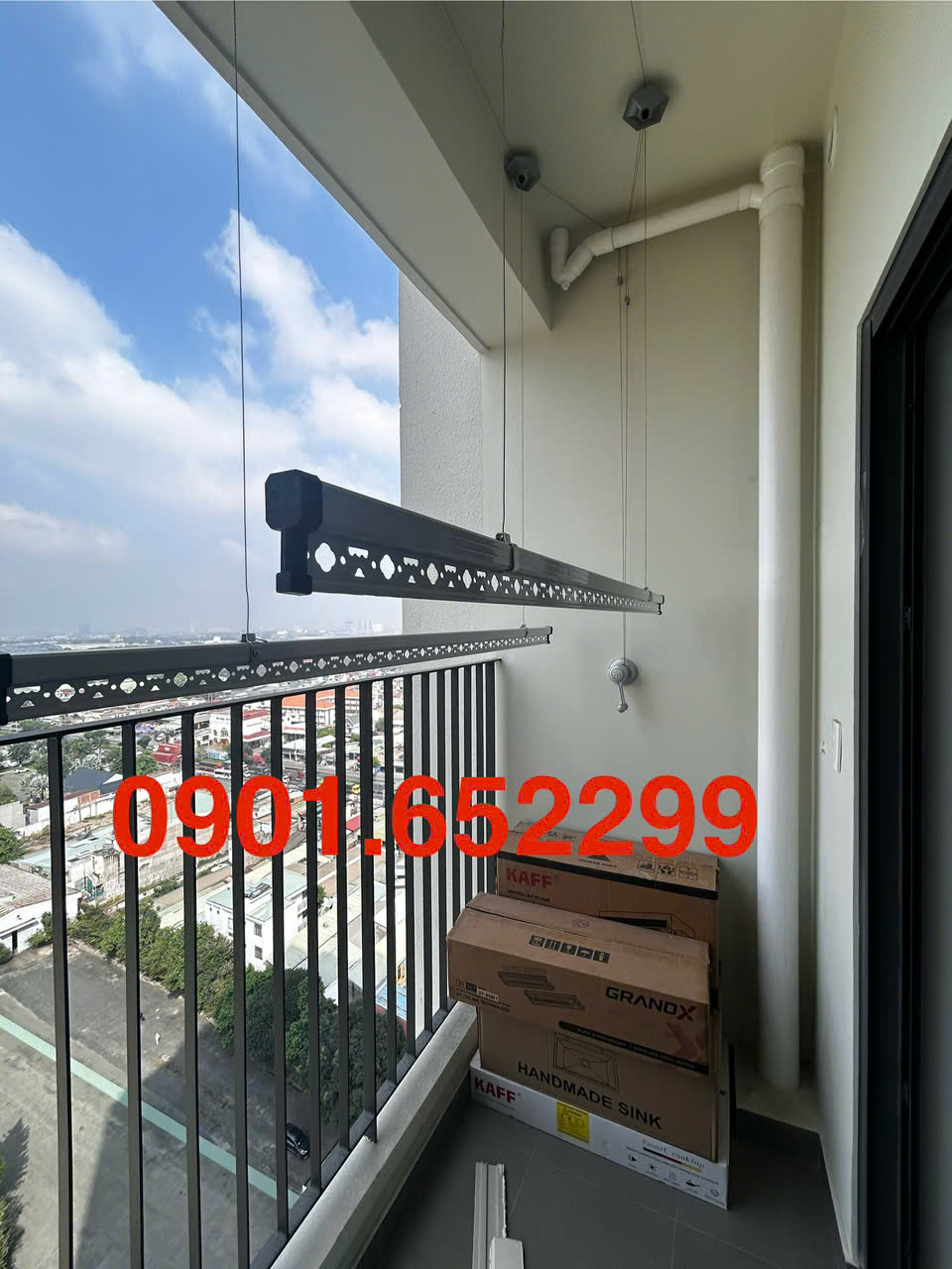 Giàn phơi gắn trần có thay giây cáp được không