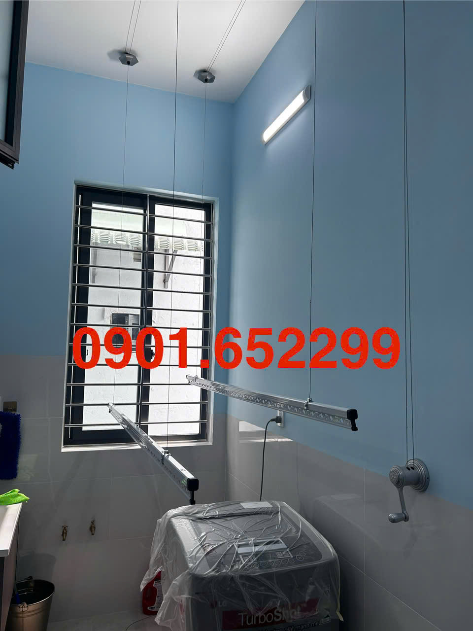 Giàn phơi gắn trần được dùng nhiều nhất