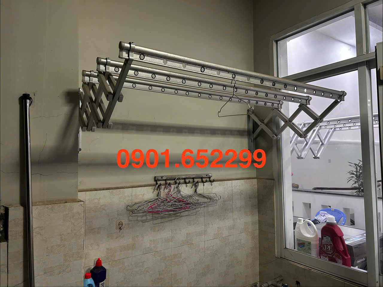 Giàn phơi gắn tường Biên Hòa cho chung cư ,nhà phố tiện lợi