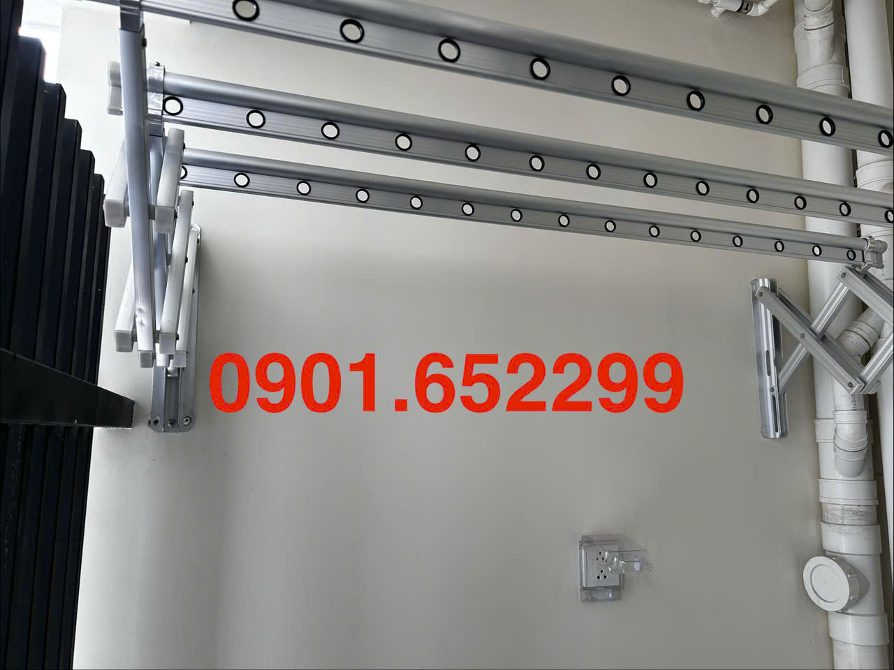 Lắp đặt giàn phơi gắn tường tại khu dân cư Bửu Long