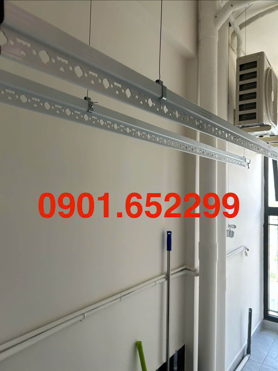 Thi công giàn phơi gắn trần tại chung cư Pegasus Plaza