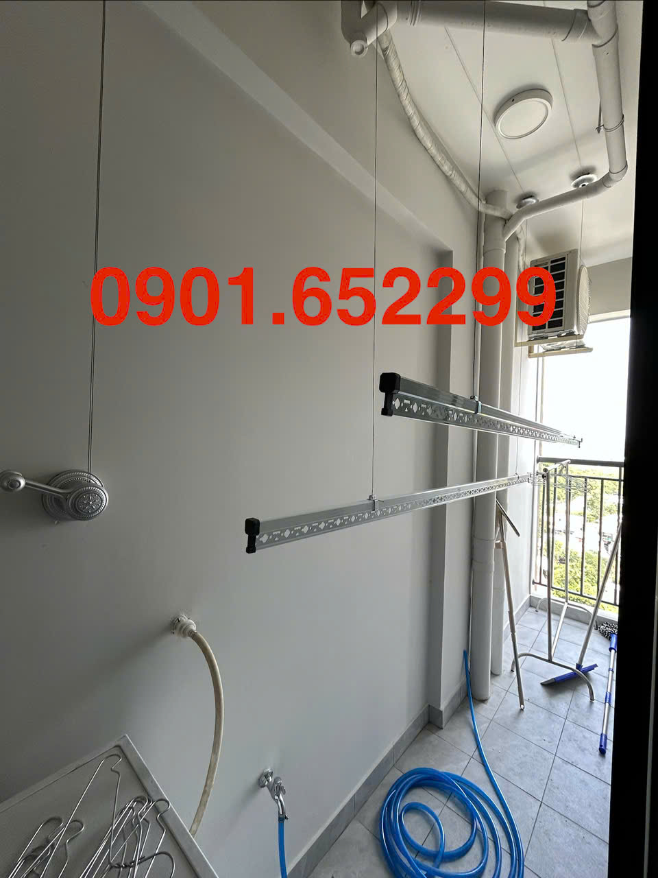 Thi công giàn phơi gắn trần tại chung cư Pegasus Plaza