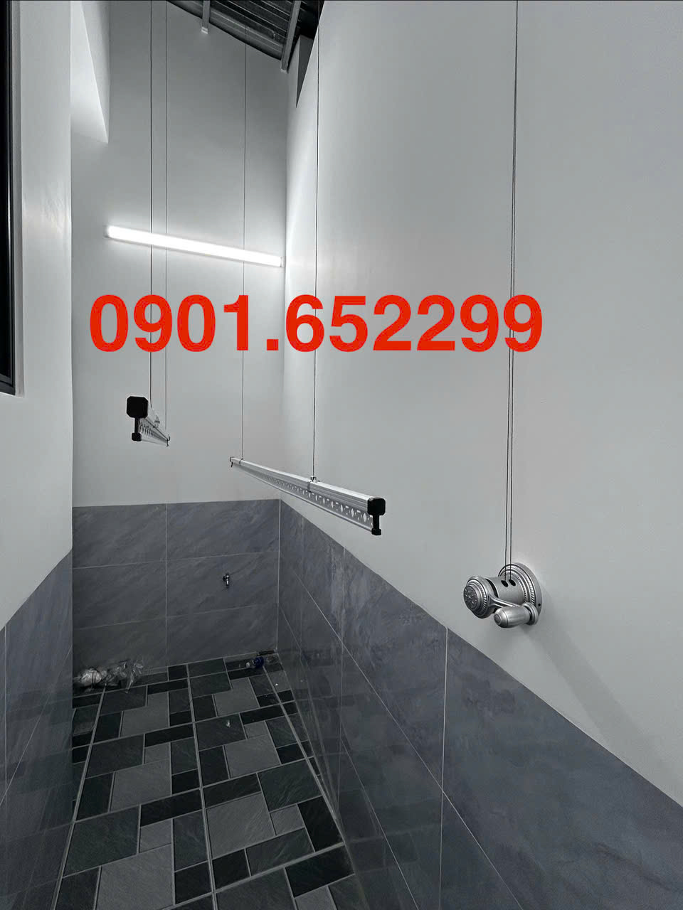 Thi công giàn phơi gắn trần tại khu dân cư Bửu Long