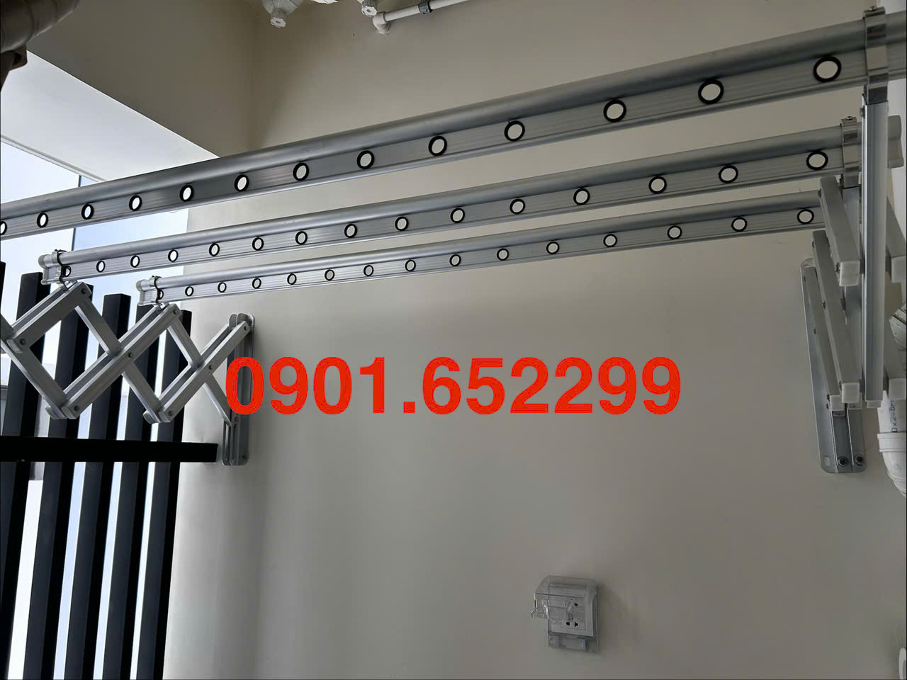 Thi công giàn phơi thông minh tại khu dân cư Bửu Long