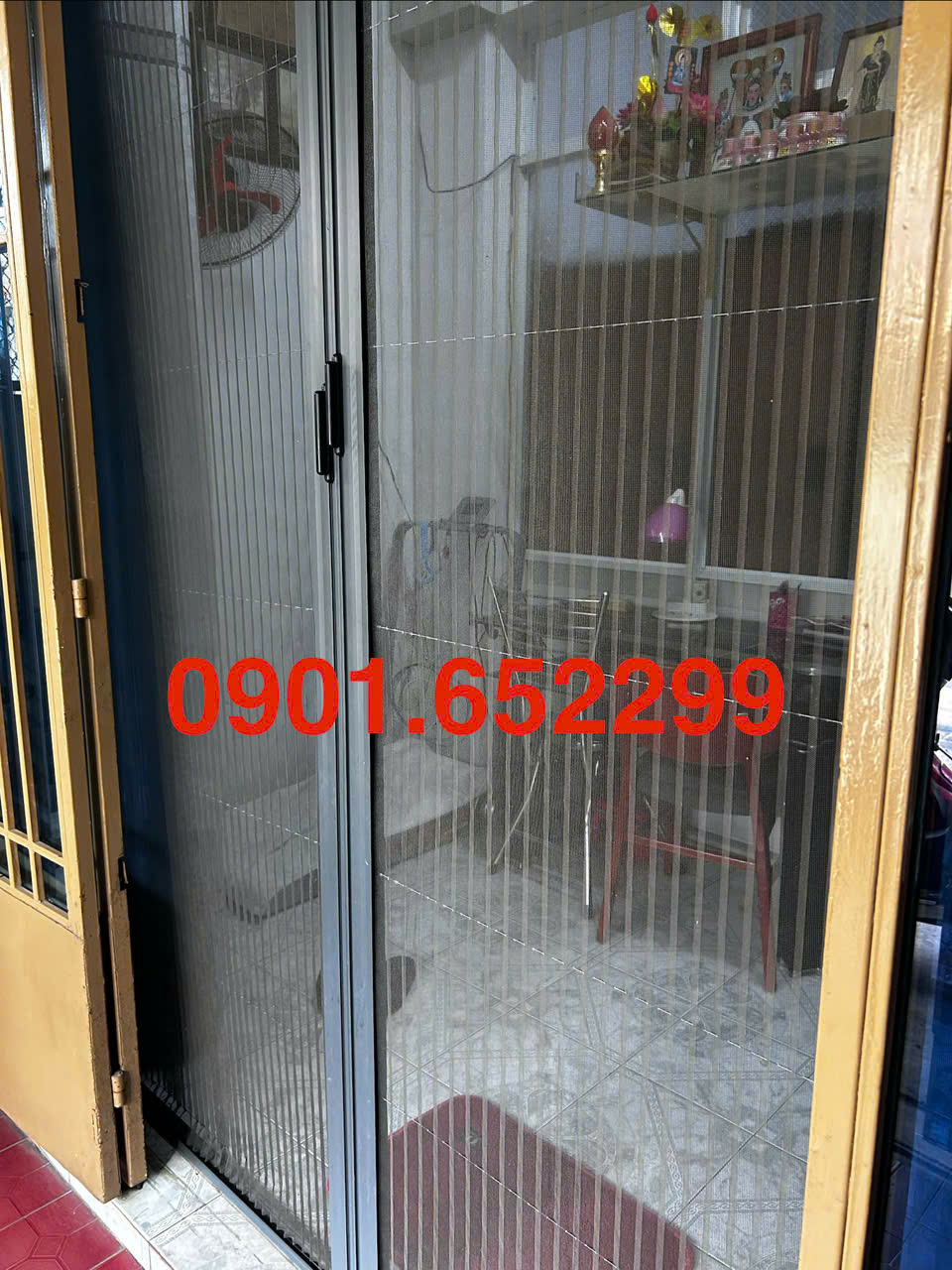 Thi công ,lắp đặt cửa lưới chống muỗi tại Bến Gỗ