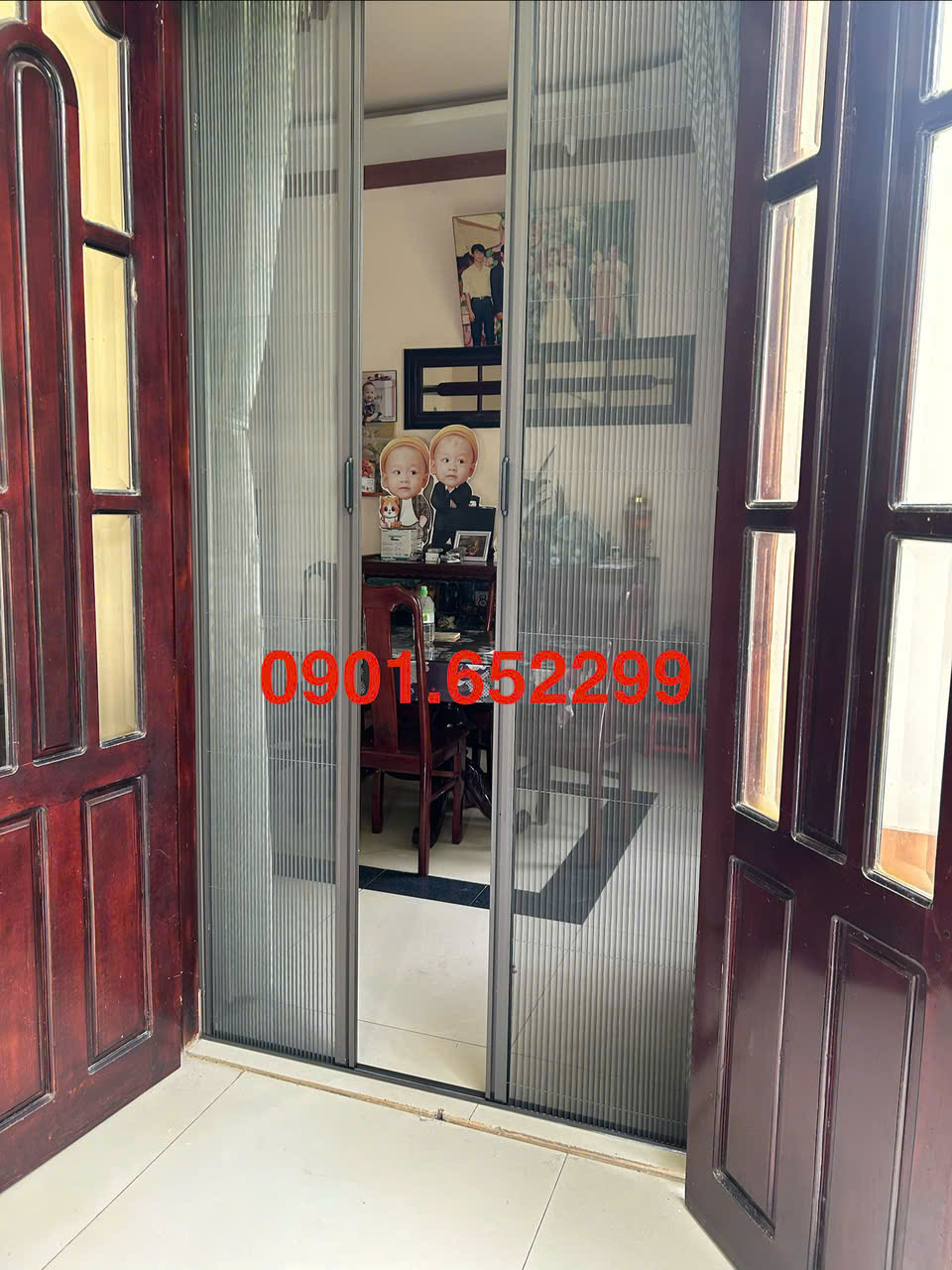 Thi công ,lắp đặt cửa lưới chống muỗi tại Bến Lức
