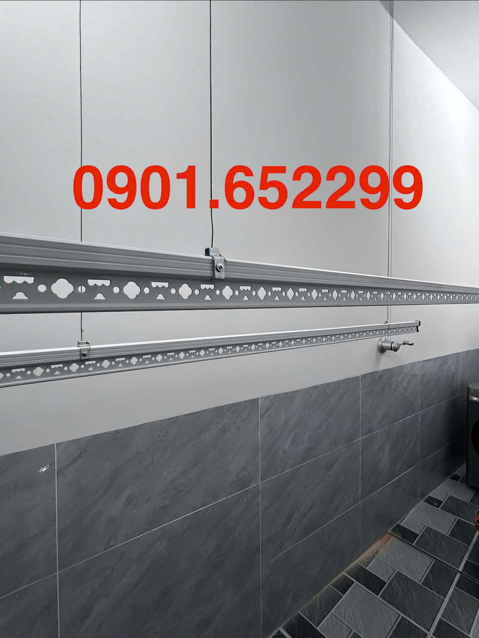 Thi công ,lắp đặt giàn phơi gắn trần tại Aqua City