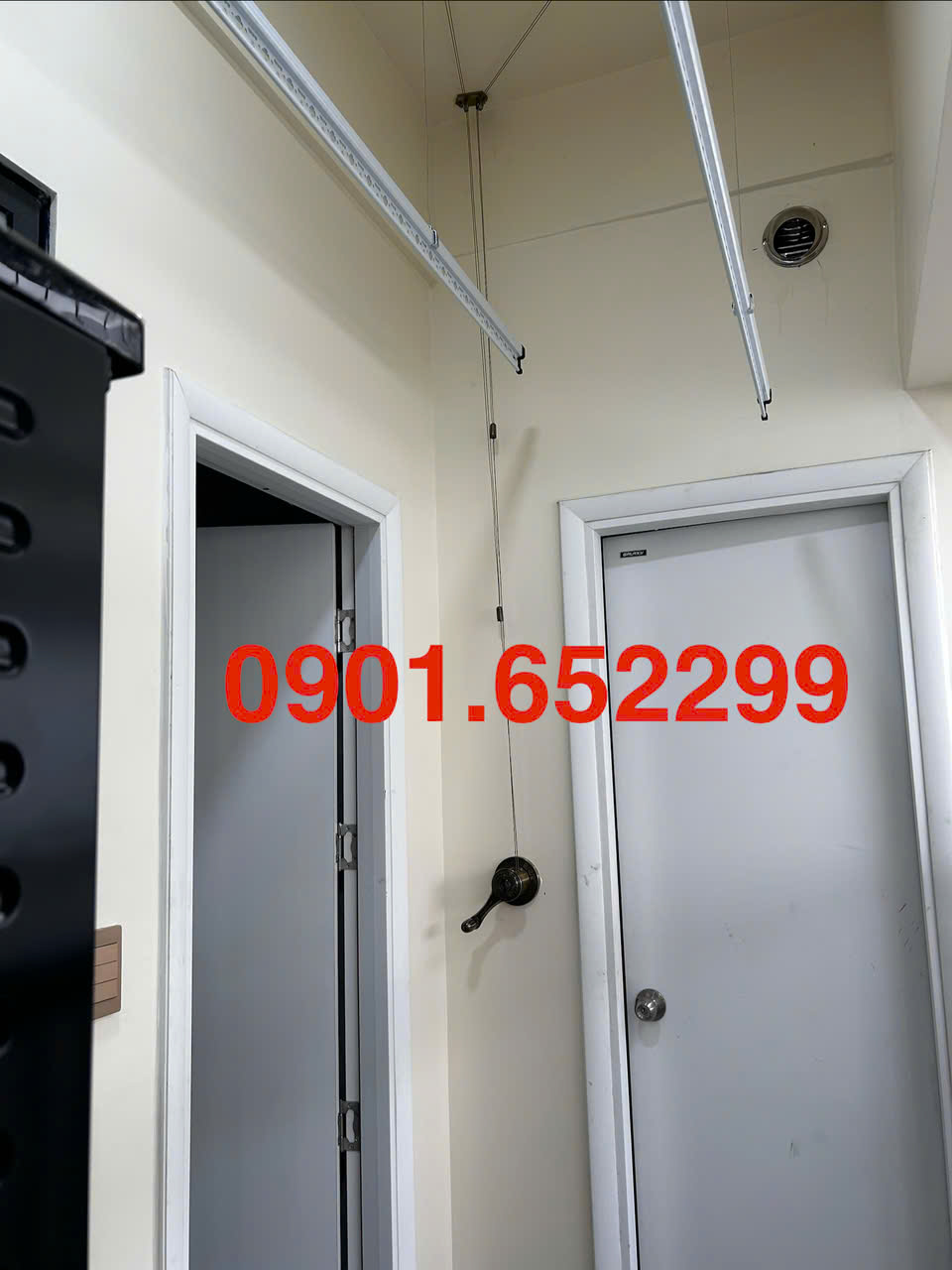 Thi công ,lắp đặt giàn phơi gắn trần tại chung cư A1/A2