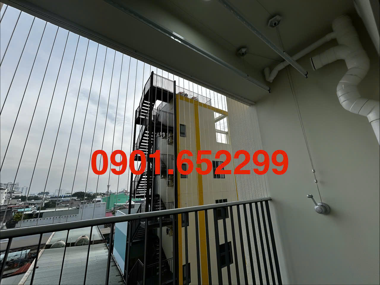 Thi công ,lắp đặt giàn phơi gắn trần tại Long Thành