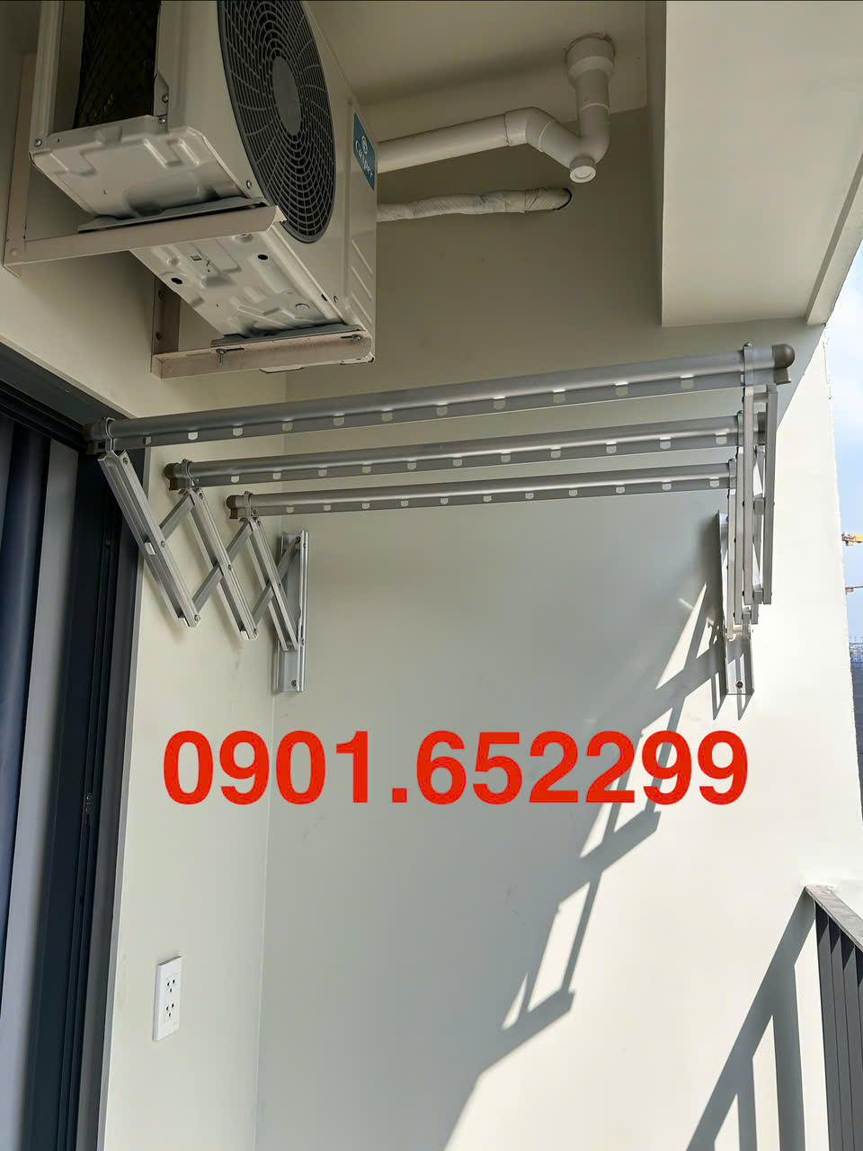 Thi công ,lắp đặt giàn phơi gắn tường tại chung cư A1/A2