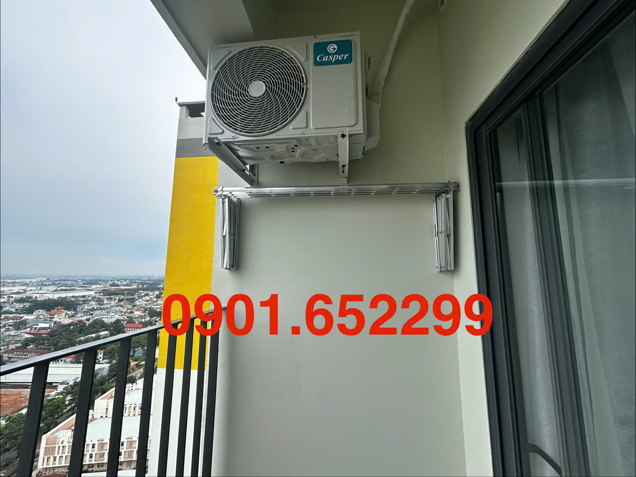 Thi công ,lắp đặt giàn phơi gắn tường tại Nhơn Trạch