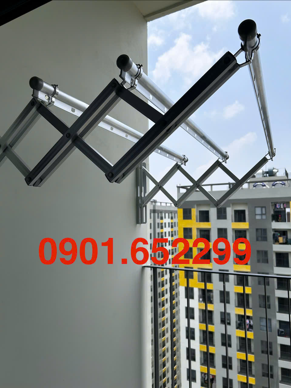 Thi công ,lắp đặt giàn phơi thông minh tại chung cư B1/B2