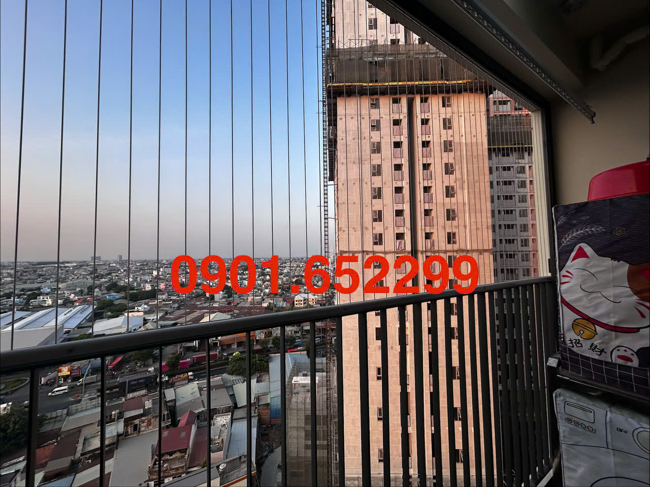 Thi công lưới an toàn ban công chung cư Pegasus plaza