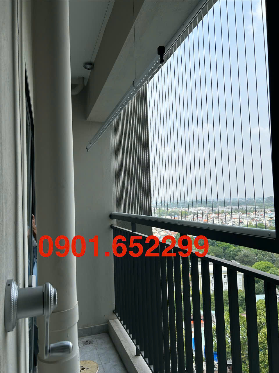 Thi công lưới an toàn ban công tại Aqua City Long Hưng