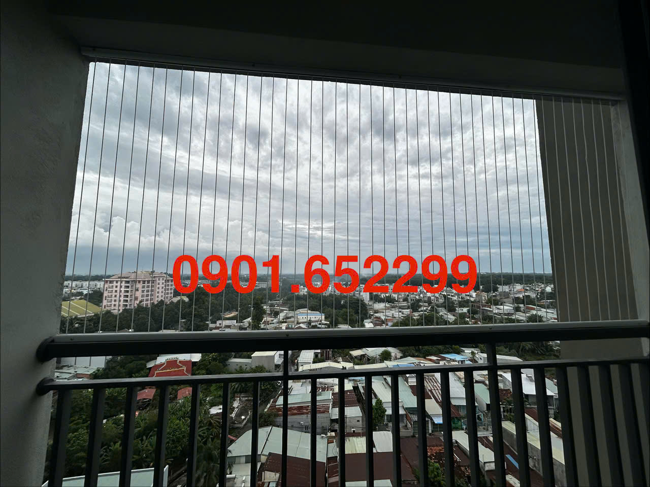 Thi công lưới an toàn ban công tại Long Thành