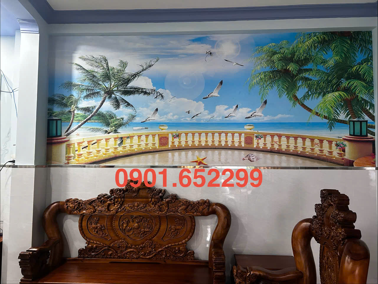 Tranh dán tường 3D tại Đồng Nai thi công tại nhà trọn gói