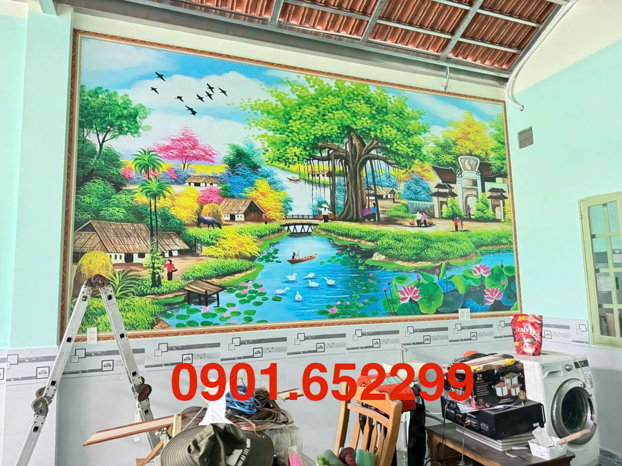 Tranh dán tường Biên Hòa bền đẹp-giá tốt