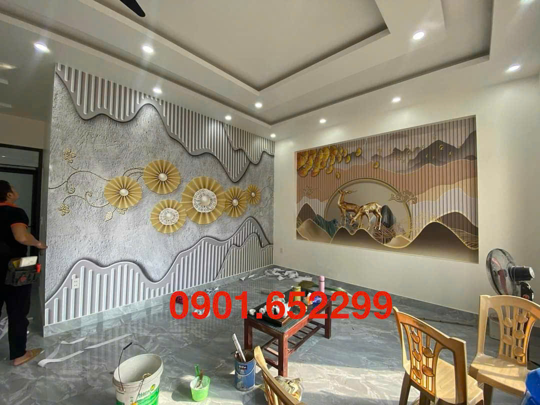 Tranh dán tường Biên Hòa Đồng Nai thi công tại nhà mẫu đẹp
