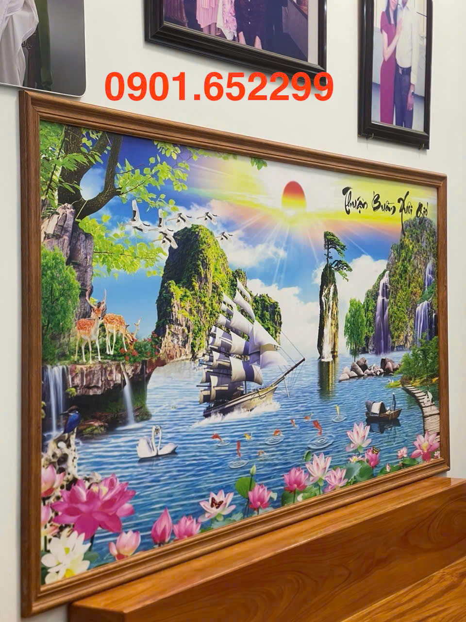 Tranh dán tường Biên Hòa thi công tại nhà bền đẹp,giá tốt