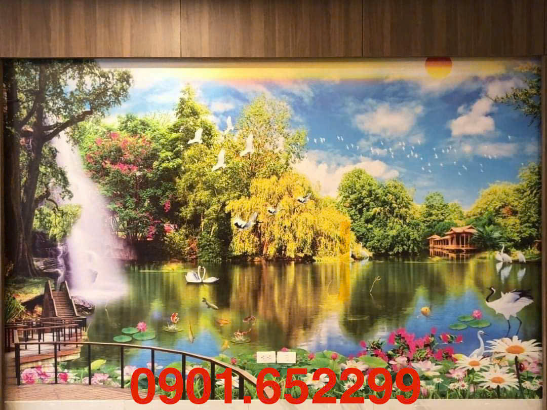 Tranh dán tường Biên Hòa thi công tại nhà giá rẻ,đẹp