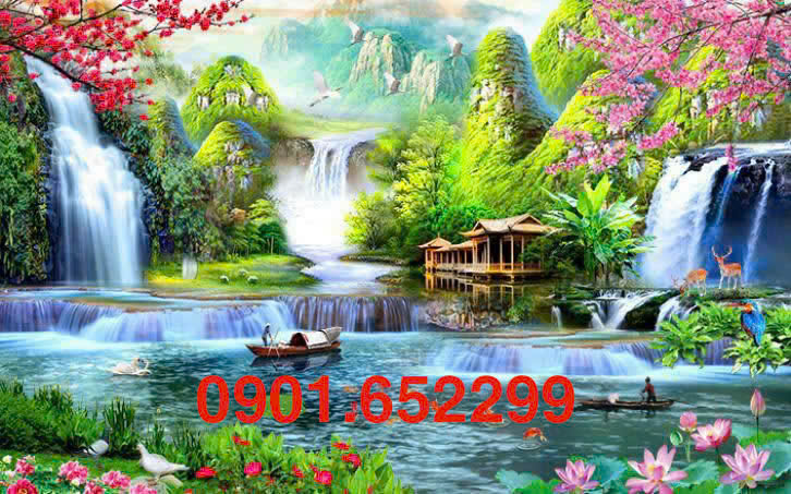 Tranh dán tường Biên Hòa thi công trọn gói