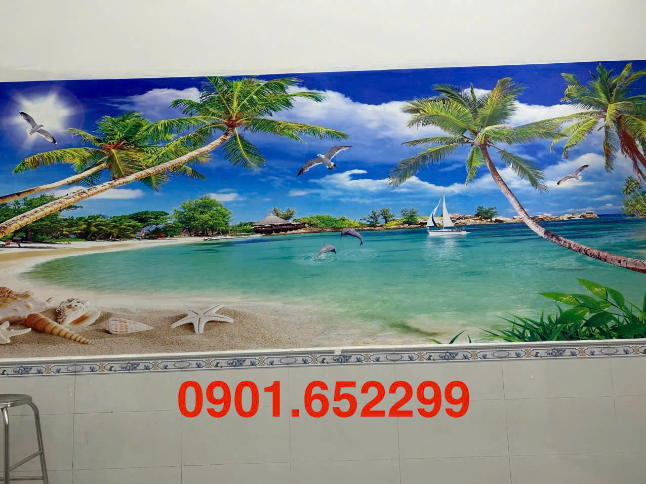 Tranh dán tường Đồng Nai thi công tại nhà -mẫu đẹp, giá tốt