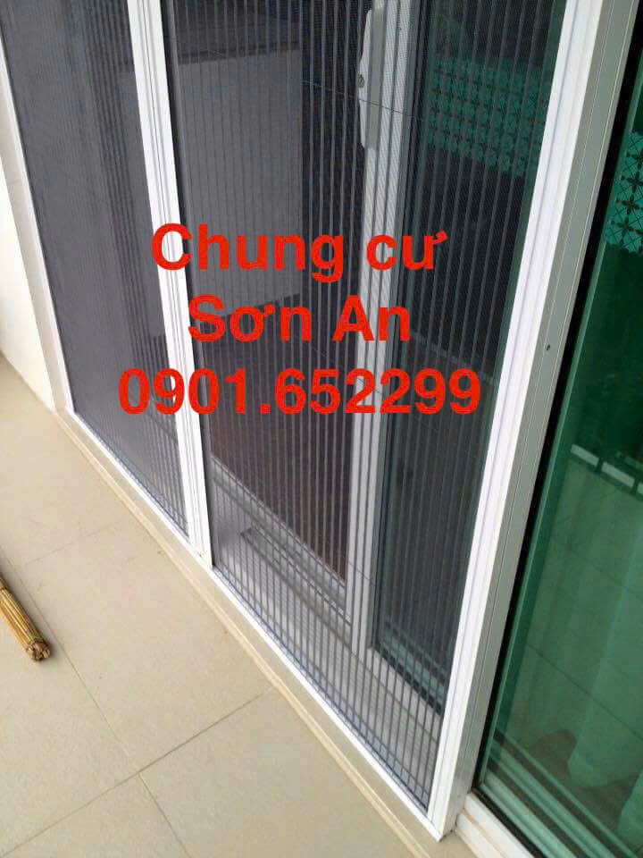 cửa lưới chống muỗi chung cư sơn an