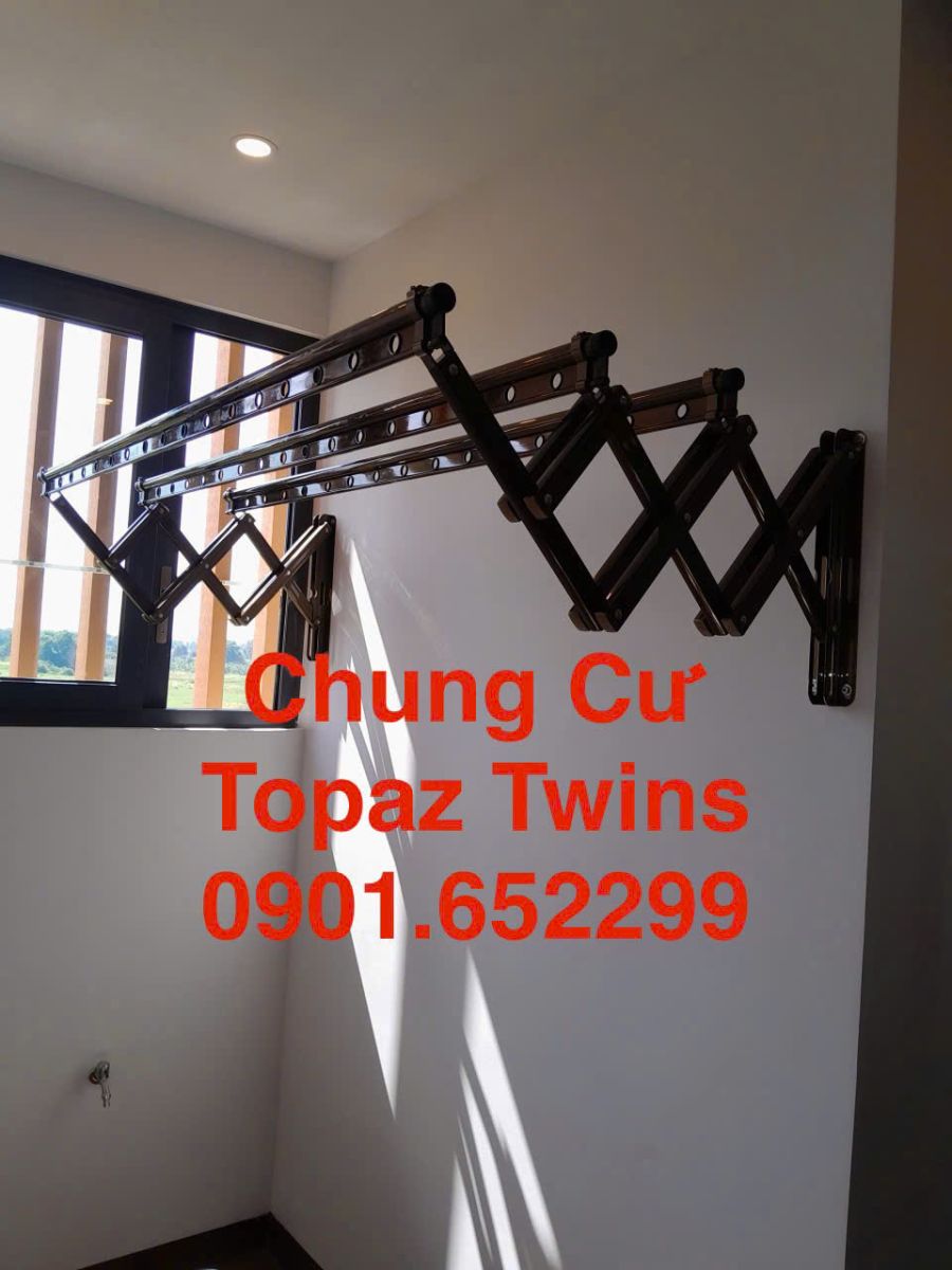 Giàn phơi gắn tường chung cư Topaz  Twins Biên Hòa