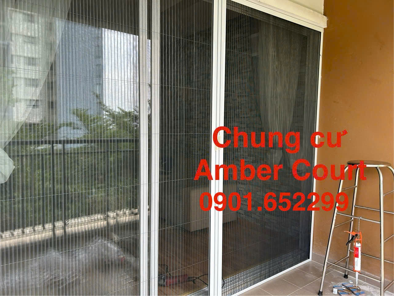 Cửa lưới chống muỗi chung cư Amber Court Biên Hòa