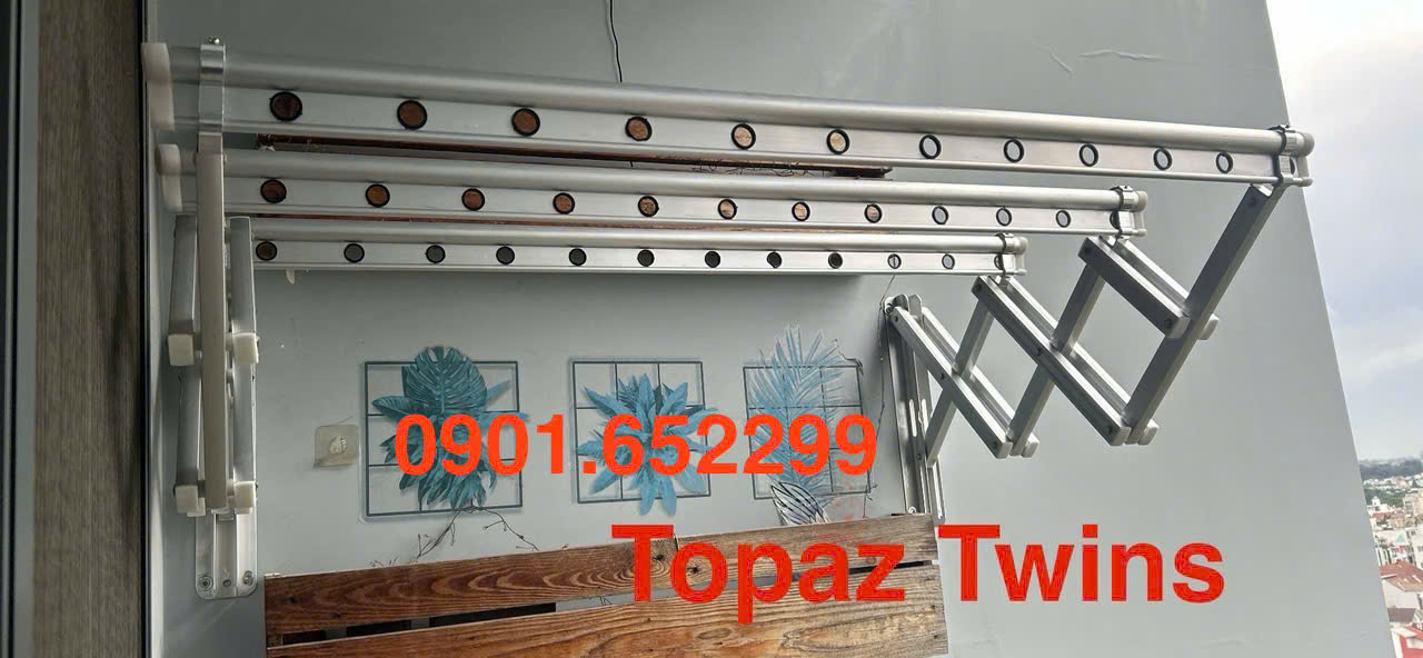 Giàn phơi gắn tường chung cư Topaz  Twins Biên Hòa