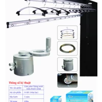 Giàn Phơi Gắn Trần Hòa Phát H-001 MÀU BẠC