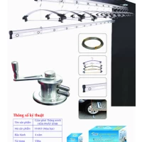 Giàn Phơi Gắn Trần Hòa Phát H-003 MÀU BẠC