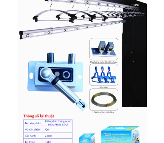 Giàn Phơi Gắn Trần Hòa Phát Q6