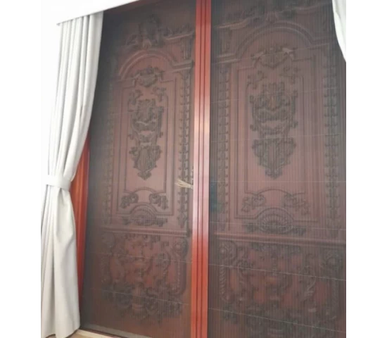 Cửa lưới vân gỗ 02